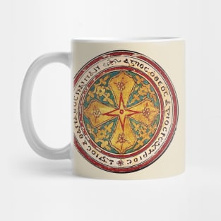 Coptic Manuscript Cross Medallion with Coptic Trisagion Mug